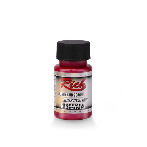 Peinture de tissu métallique 50 cc rose