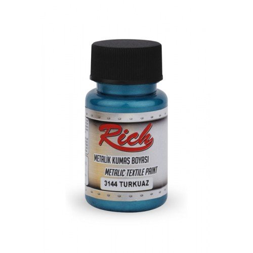 Peinture de tissu métallique 50 cc turquoise