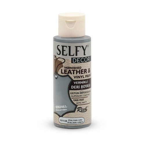 Peinture en cuir de décoration selfy 120 cc gris italien * Nouveau
