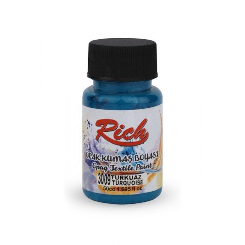 Peinture en tissu opaque 50 cc turquoise